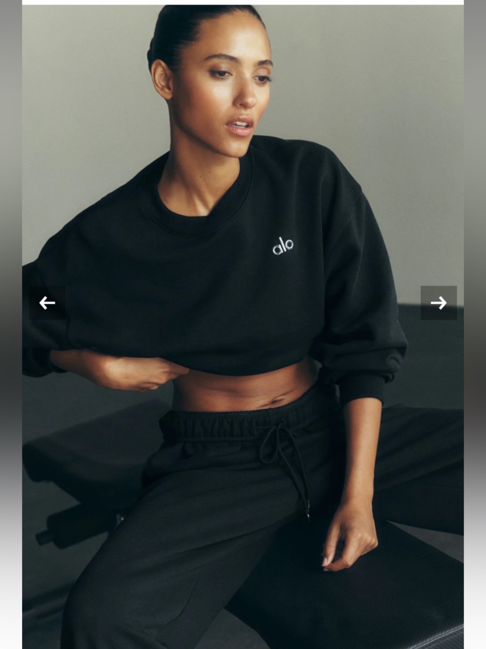 NWT ALO Yoga Accolade Sweatshirt in Black Size Small - Picture 4 of 11